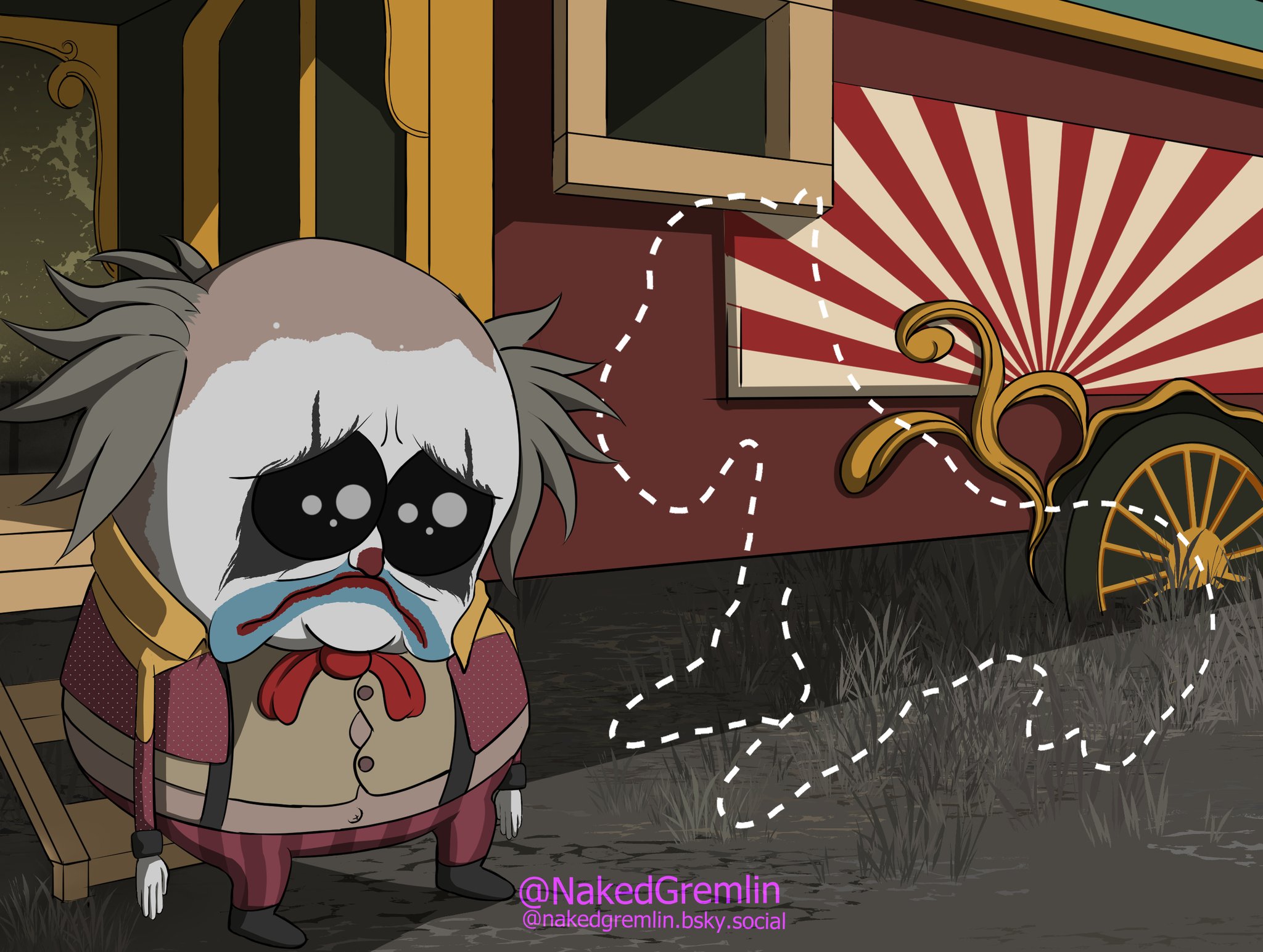 Clown artwork by NakedGremlin
