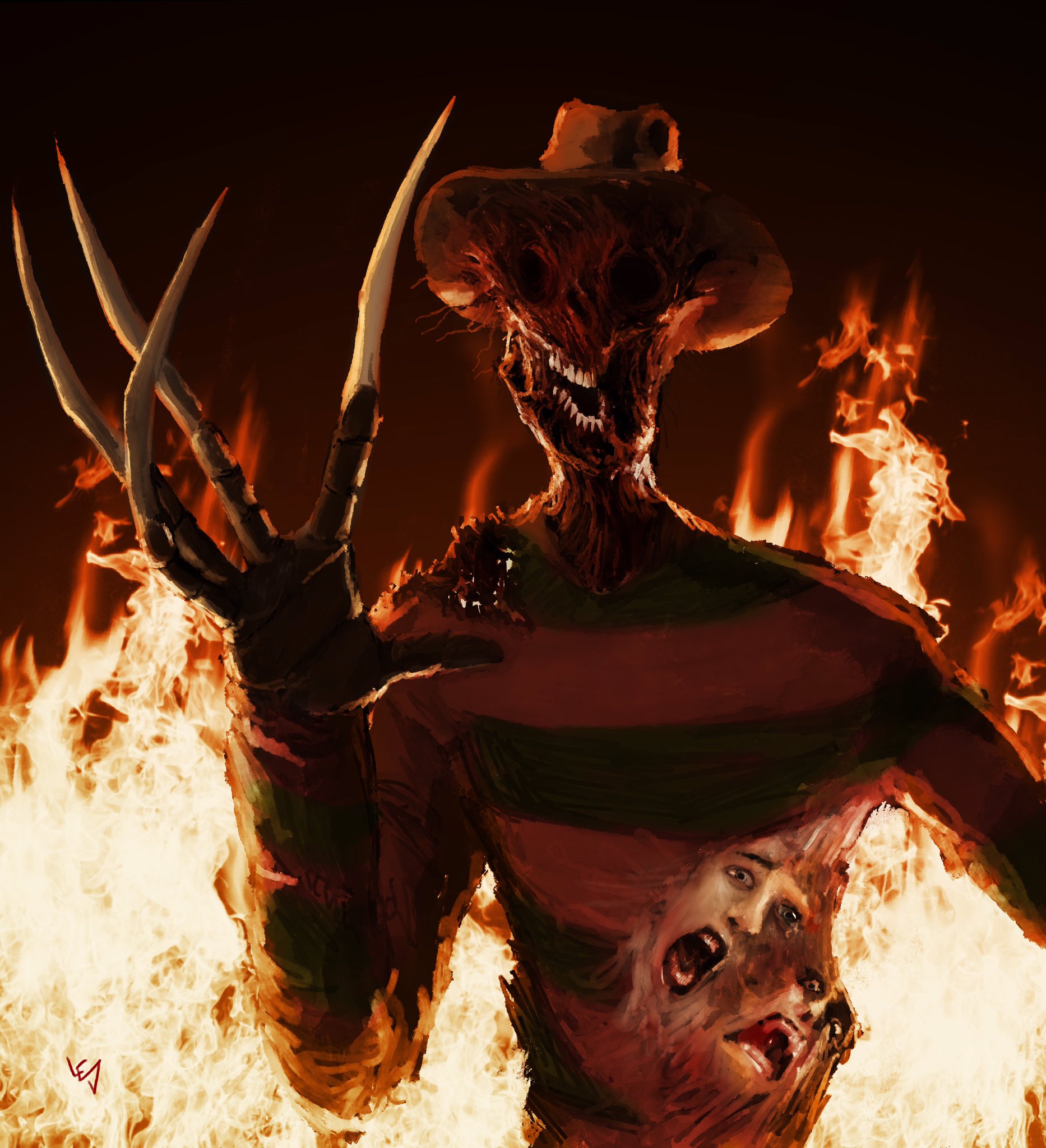 Freddy Krueger artwork by Leovincible