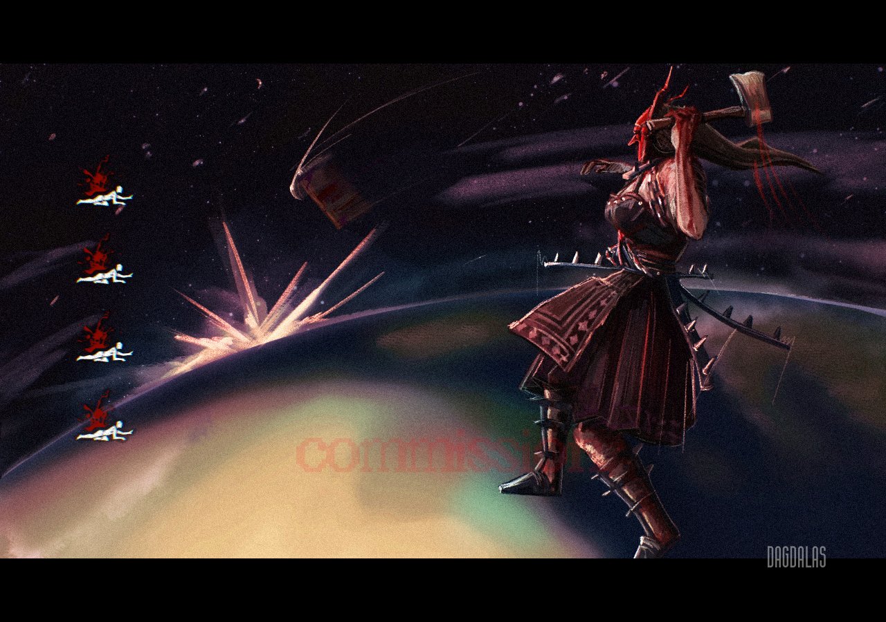 Huntress artwork by DAGDALAS