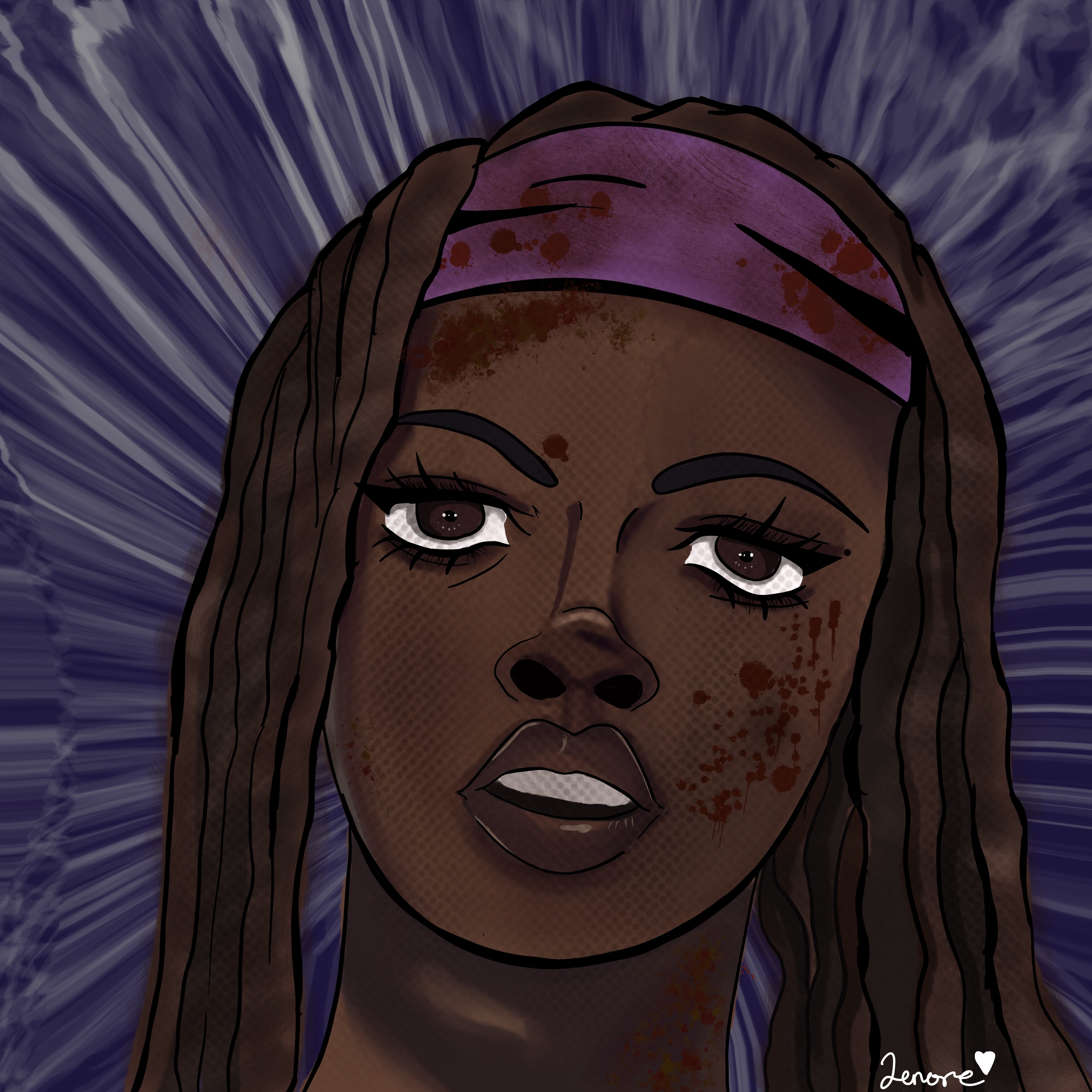 Michonne Grimes artwork by Lenore