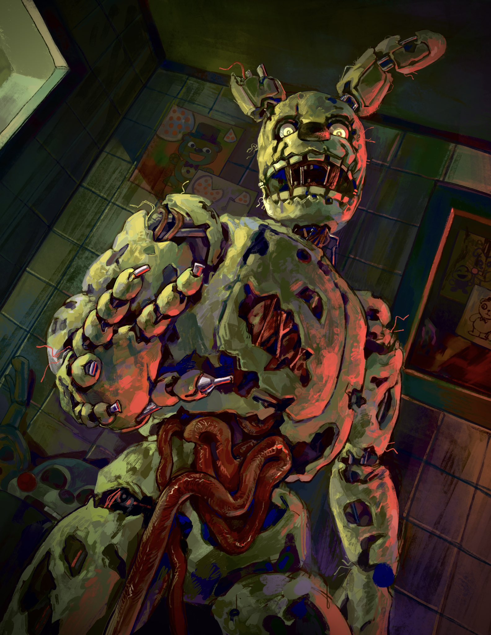 Springtrap artwork by 渺